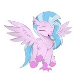  equine female feral horse mammal my_little_pony pony silverstream_(mlp) simple_background solo thelasthope white_background 