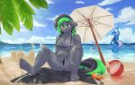  2018 5_toes anthro areola ball barefoot beach beach_ball bedroom_eyes bikini biting_lip black_hair blush bottle breasts butt camel_toe clothed clothing cloud detailed_background dock equine eyebrows eyelashes fan_character female floppy_ears green_eyes green_hair grey_areola group hair half-closed_eyes hi_res ineffective_clothing leaves loneless-art looking_at_viewer mammal multicolored_hair my_little_pony navel outside palm_tree pegasus portrait sand sand_castle sculpture sea seaside seductive sitting sky solo_focus summer sunlight sunscreen swimsuit teeth toes towel tree two_tone_hair umbrella water wings 