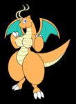  anthro blue_eyes breasts claws dragon dragonite female gb_of_bs looking_at_viewer nintendo nipples orange_body pok&#233;mon pok&#233;morph pokemon scalie solo thighs video_games wide_hips wings yellow_nipples 