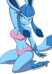  bikini breasts clothing eeveelution female glaceon nintendo pinup pok&eacute;mon pok&eacute;mon_(species) pose solo swimsuit thedemonfoxy video_games 