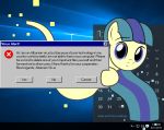  2018 badumsquish blue_eyes blue_hair computer computer_virus desktop english_text equine fan_character female hair horse mammal my_little_pony pony solo text virus windows_10 