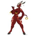  anthro areola big_breasts bovine breasts demon female grin horn huge_breasts looking_at_viewer mammal markings nipple_piercing nipples piercing pussy smile solo standing thick_thighs voluptuous yogoat 