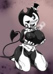  bendy bendy_and_the_ink_machine blush breasts crovirus female hi_res not_furry solo tongue tongue_out twisted-wind 