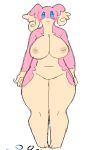  2018 anthro areola audino big_breasts biped blush breasts digital_drawing_(artwork) digital_media_(artwork) female looking_at_viewer navel nintendo nipples nude pok&eacute;mon pok&eacute;mon_(species) remanedur simple_background smile solo standing thick_thighs video_games voluptuous white_background wide_hips 