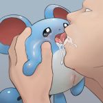 ambiguous_gender censored cum cum_in_mouth cum_inside drooling duo female feral holding_(disambiguation) human interspecies kissing mammal marill nintendo open_mouth pok&eacute;mon pok&eacute;mon_(species) pussy saliva sex simple_background snowballing solo_focus video_games youjomodoki 