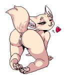  &lt;3 2018 aggressive_retsuko all_fours anthro anus ass_up blush butt canine cute digital_media_(artwork) doggystyle female fennec fenneko fluffy fluffy_tail fox from_behind_position lezified looking_back low_res mammal nude paws pixel_(artwork) pussy raised_tail sanrio sex smile solo 