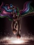 2018 crown equine eyeshadow female foughtdragon01 friendship_is_magic hair horn jewelry makeup mammal multicolored_hair my_little_pony necklace portrait princess_celestia_(mlp) solo sparkles winged_unicorn wings 