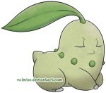  2013 alpha_channel ambiguous_gender chikorita digital_drawing_(artwork) digital_media_(artwork) eyes_closed feral green_body grumpy leaf nintendo outline pok&eacute;mon pok&eacute;mon_(species) simple_background solo transparent_background url video_games volmise 