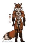  abs anthro athletic canine fox invalid_tag jeepo loretofaron male mammal muscular penis sex standing 