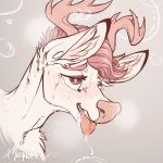  &lt;3 &lt;3_eyes 2018 ahegao ambiguous_gender anthro antlers blush cervine cute drooling fluffy fur gradient_background hair half-closed_eyes happy headshot_portrait hi_res horn huff idoodle2draw inner_ear_fluff looking_pleasured looking_up mammal open_mouth orgasm_face panting piercing pink_eyes pink_fur pink_hair pink_nose portrait reaction_image saliva signature simple_background smile solo solo_focus suggestive sweat tears tongue tongue_out torogao tristan 