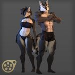  2018 3d_(artwork) anthro canine clothed clothing digital_media_(artwork) duo female fur male male/female mammal petruz simple_background source_filmmaker underwear wolf 
