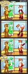  041744 absurd_res canine clothing comic featureless_crotch fox hi_res mammal mustelid otter public underwear undressing 