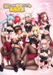  animal_ears aruma_jiki cleavage final_fantasy final_fantasy_xiv fishnets heels miqo&#039;te tail 