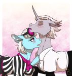  2018 blush clothing duo equine eyewear female friendship_is_magic horn horse inuhoshi-to-darkpen mammal my_little_pony photo_finish_(mlp) pony sunglasses unicorn zesty_gourmand_(mlp) 