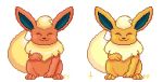  3_toes :3 ^_^ alpha_channel ambiguous_gender animated black_nose blue_ears chest_tuft cute digital_media_(artwork) eeveelution eyes_closed feral flareon fluffy fluffy_tail fur happy loop low_res nintendo open_mouth orange_fur pixel_(artwork) pocketpaws pok&eacute;mon pok&eacute;mon_(species) shiny_pok&eacute;mon simple_background sitting smile tailwag toes transparent_background tuft video_games 