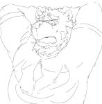  2018 anthro bear clothing eyewear glasses male mammal overweight overweight_male shirt solo tokyo_afterschool_summoners train5 volos 