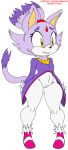  anthro blaze_the_cat camel_toe cat clothed clothing dipstick_tail eyelashes feline female forehead_gem fur grin habbodude hair hairband mammal multicolored_tail purple_fur purple_hair purple_yoshi_draws smile solo sonic_(series) wide_hips yellow_eyes 
