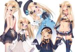  :d :o abigail_williams_(fate/grand_order) ass backless_dress backless_outfit bangs bare_shoulders belt belt_buckle beret black_bow black_dress black_gloves black_hat black_legwear black_skirt blonde_hair blue_bow blue_dress blue_eyes blush bow breasts buckle butt_crack closed_mouth collarbone commentary_request criss-cross_halter detached_sleeves dress elbow_gloves eyebrows_visible_through_hair fate/grand_order fate_(series) forehead gloves groin hair_bow halterneck hands_up hat head_tilt highres holding leaning_back long_hair long_sleeves looking_at_viewer looking_back microskirt multiple_views navel nose_blush open_mouth orange_bow parted_bangs parted_lips pleated_skirt polka_dot polka_dot_bow ponytail puririn round_teeth see-through shirt sidelocks simple_background skirt skirt_hold sleeveless sleeveless_dress sleeveless_shirt sleeves_past_fingers sleeves_past_wrists small_breasts smile standing teeth thighhighs upper_teeth very_long_hair white_background white_belt white_gloves white_shirt white_skirt 