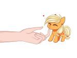  &lt;3 2019 applejack_(mlp) disembodied_hand earth_pony equine female feral friendship_is_magic horse mammal my_little_pony pesty_skillengton pony simple_background white_background 