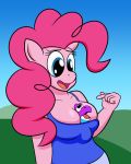  ambiguous_gender anthro blush breasts cleavage clothed clothing equine female friendship_is_magic mammal marcodile mario_bros my_little_pony nintendo pinkie_pie_(mlp) video_games yoshi 