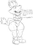 angry anthro big_butt black_and_white blaze_the_cat breasts butt cat clothed clothing cute eyelashes feline female fur gym hair hi_res humor legwear mammal monochrome muscular nipples ponytail sketch solo sonic_(series) tights wide_hips xaveknyne 