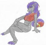  anthro female masuku_sakkaku nintendo pok&eacute;mon pok&eacute;mon_(species) seductive shiny silent_e solo video_games zoroark 