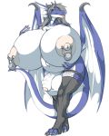  anthro balls big_balls big_breasts breasts clothing dickgirl dragon fenrir_lunaris flaccid hi_res horn huge_balls huge_breasts humanoid_penis hyper hyper_balls hyper_breasts hyper_penis intersex legwear looking_at_viewer nipple_piercing nipples overweight overweight_dickgirl penis piercing smile standing thick_thighs thigh_highs uncut vein wings 