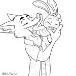 anthro black_and_white canine clenched_teeth clothed clothing disney eating eyes_closed female female_prey forced fox judy_hopps lagomorph larger_male male male_pred mammal monochrome necktie nick_wilde oral_vore police_uniform rabbit simple_background size_difference smaller_female smile soft_vore swallowing teeth uniform vore voredom white_background zootopia 