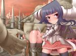  3girls angry armor blue_hair blush breasts castle censored cum cum_in_pussy cumdrip kinoshita_(air_hike) large_breasts legs long_hair looking_away monster multiple_girls no_panties orc orc_ni_maketa_kuni_5 pussy red_eyes skirt standing sweat sword thighhighs thighs weapon 