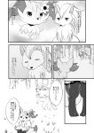  ambiguous_gender anthro blush braixen comic duo female feral flower flower_in_hair greyscale hi_res japanese monochrome ninetales nintendo plant pok&eacute;mon pok&eacute;mon_(species) text translated video_games けもりぼん 