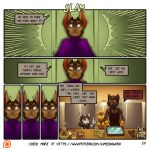  aamon_(james_howard) anthro bat butt cat clothing comic dialogue english_text feline gabe_(james_howard) gun james_(james_howard) james_howard mammal mask patreon ranged_weapon text weapon 