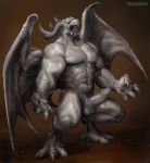  2018 abs anthro areola balls barazoku barefoot biceps big_feet breath_of_fire claws dragon erection eyes_closed garr_(breath_of_fire) horn humanoid_penis male manly muscular navel nipples nude open_mouth pecs penis scalie sharp_claws solo standing stone thebigslick thick_penis thick_thighs toe_claws tongue triceps vein veiny_penis video_games wings 