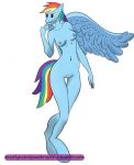  anthro breasts equine female friendship_is_magic invalid_tag mammal mostlymlpanthroporn my_little_pony nude rainbow_dash_(mlp) solo wings 