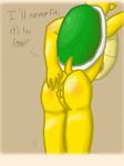  anthro balls blush butt from_behind_(disambiguation) hi_res koopa koopa_troopa male mario_bros nintendo onemanteam penis perineum reptile scalie shell text turtle video_games 