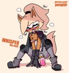  2018 anthro blonde_hair blush breasts canine clothing dark_skin dildo eyelashes eyes_closed fangs female gloves hair mammal masturbation nipples penetration pongldr ponytail pussy_juice sex_toy simple_background solo sonic_(series) tongue vaginal vaginal_masturbation vaginal_penetration video_games whisper_the_wolf wolf 