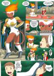  5_fingers 5_toes anthro comic english_text feet feet_in_face female food foot_fetish hi_res human human_on_anthro humanoid_feet infernape interspecies male male/female mammal nintendo pok&eacute;mon pok&eacute;mon_(species) primate text toes video_games young 