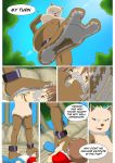  2_toes age_difference anthro comic domination english_text feet feet_in_face female female_domination foot_fetish hi_res human human_on_anthro humanoid_feet interspecies male male/female mammal nintendo pok&eacute;mon pok&eacute;mon_(species) primate primeape size_difference text toes video_games young 