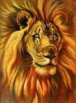  2018 amber_eyes brown_nose digital_media_(artwork) feline headshot_portrait hibbary lion male mammal portrait traditional_media_(artwork) whiskers 