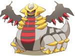  6_legs ambiguous_gender black_sclera claws digital_media_(artwork) feral giratina giratina_(altered_form) grey_skin horn legendary_pok&eacute;mon nintendo on_ice_(artist) open_mouth pok&eacute;mon pok&eacute;mon_(species) red_eyes simple_background solo tongue video_games white_background wings 