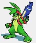  anthro digital_media_(artwork) green_eyes gun jazz_jackrabbit lagomorph male mammal rabbit ranged_weapon solo thewill video_games weapon 