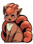  ambiguous_gender blush canine dagasi feral fur looking_at_viewer mammal multi_tail nintendo open_mouth pok&eacute;mon pok&eacute;mon_(species) simple_background smile solo tongue video_games vulpix white_background 