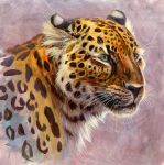  2018 black_nose black_spots feline feral fur headshot_portrait hibbary leopard mammal portrait solo spots spotted_fur traditional_media_(artwork) whiskers yellow_fur 