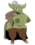  alien belly biped blush breasts crossgender eyebrows female hair humanoid not_furry pussy simple_background sssonic2 star_wars stomach tied_hair white_background white_hair yoda 