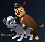  anal butt canine chase_(paw_patrol) cub cum dog feral fur k0un1k4_(artist) male male/male mammal paw_patrol rocky_(paw_patrol) young 