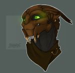  alien feranta fidus_&quot;rusty&quot;_sternax green_eyes headshot_portrait hi_res male mass_effect piercing portrait solo turian video_games 