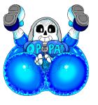 alpha_channel animated_skeleton anterior_nasal_aperture big_butt bone bottomless butt cervix clothed clothing crossgender female hi_res huge_butt humanoid looking_at_viewer nobody147 not_furry pussy sans_(undertale) simple_background skeleton skull solo spread_pussy spreading translucent_body transparent_background undead undertale video_games 