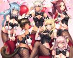  animal_ears aruma_jiki black_hair blonde_hair blue_eyes blue_hair blush bow breasts brown_eyes brown_hair catgirl cleavage cropped dark_skin final_fantasy final_fantasy_xiv glasses gray_eyes gray_hair green_eyes group long_hair miqo&#039;te panties pantyhose pink_hair ponytail red_eyes short_hair tail underwear y&#039;shtola_rhul yellow_eyes 