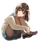  matsuzaki_miyuki pantsu pantyhose seifuku sweater 