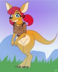 bottomless clothed clothing female fibs hair kangaroo mammal marsupial semi-anthro sheila_(spyro) solo spyro_the_dragon video_games 