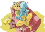  &lt;3 2018 age_difference ahegao anus bedroom blue_fur bottomless breasts cartoon_network cat clothed clothing crossover cruelpastry cum cum_on_face cumshot digital_media_(artwork) duo ejaculation excessive_cum feline female fur gumball_watterson hi_res katia_managan khajiit looking_pleasured lying male male/female mammal nipples nude on_back orgasm penis prequel pussy pussy_ejaculation pussy_juice sex sofa the_amazing_world_of_gumball the_elder_scrolls titfuck video_games yellow_fur young 